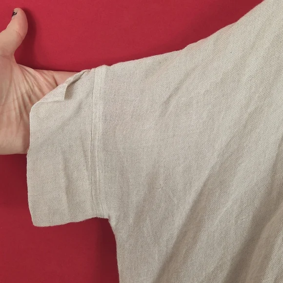 POSSE Lula Shirt - Natural Oversized Button Down Womens Lagenlook - Picture 5 of 9